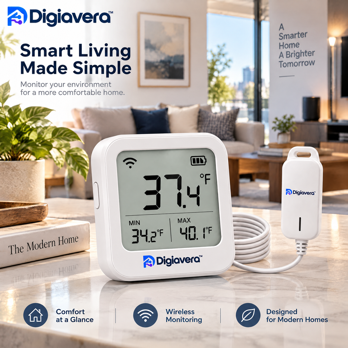 Digiavera™ Smart Refrigerator Temperature Monitor
