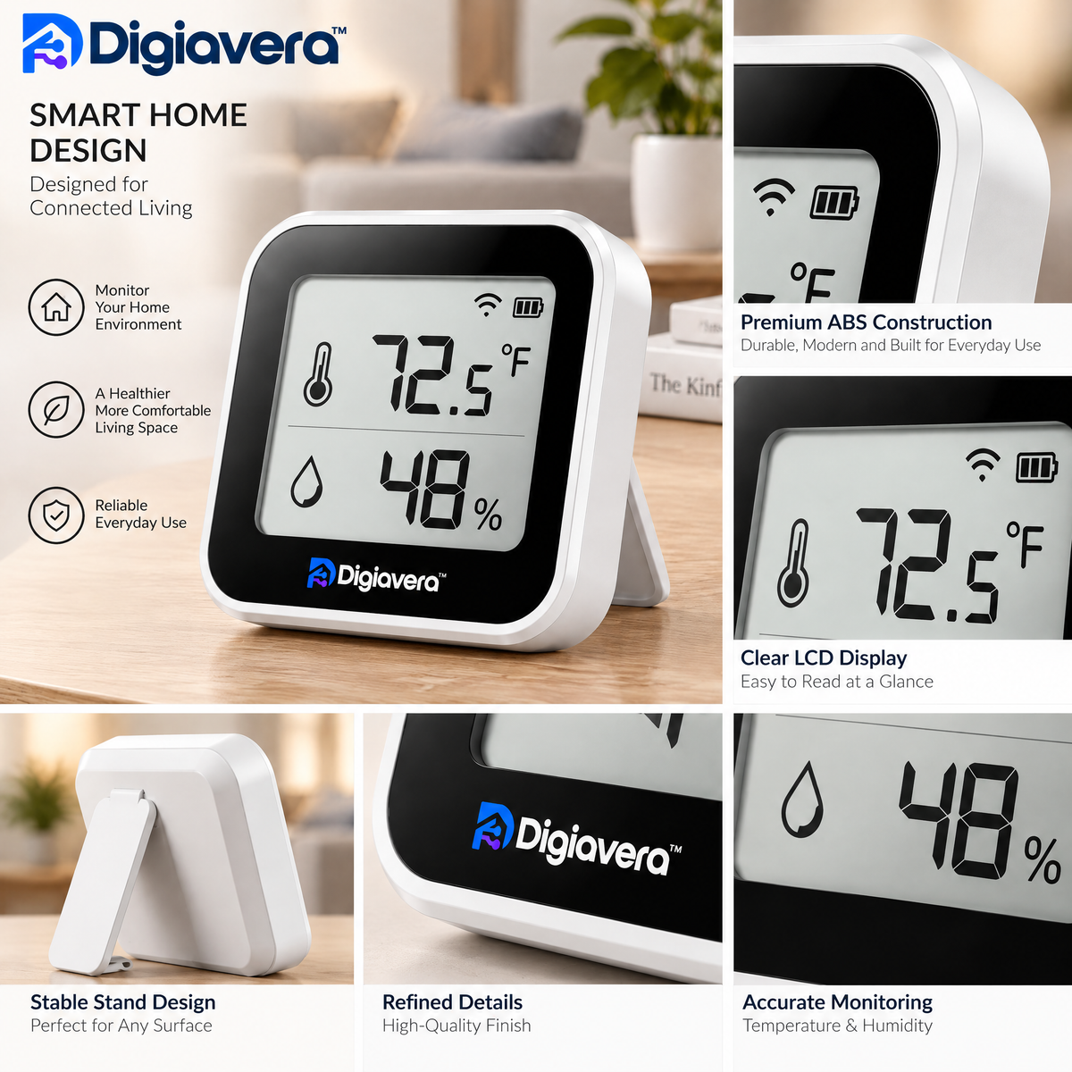 Digiavera™ Smart Temperature & Humidity Display